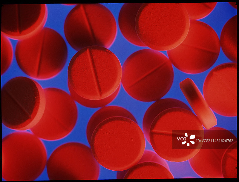 几片阿司匹林药丸的视图图片素材