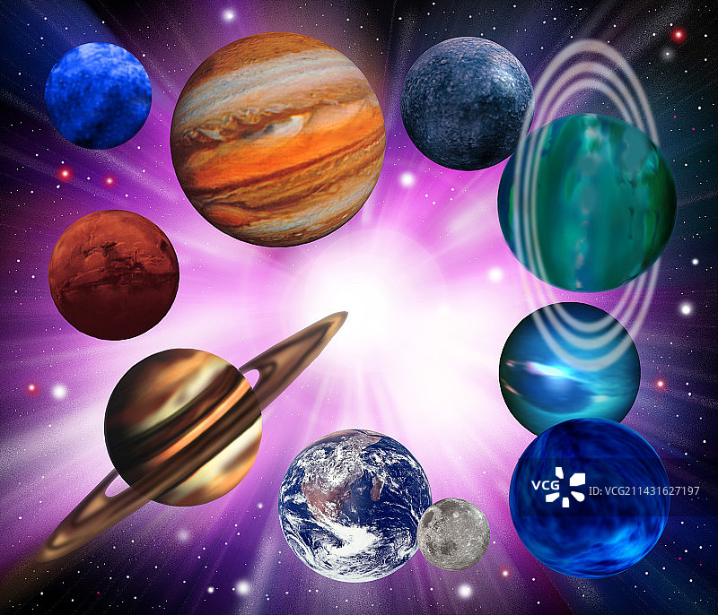 行星大爆炸电脑艺术作品图片素材