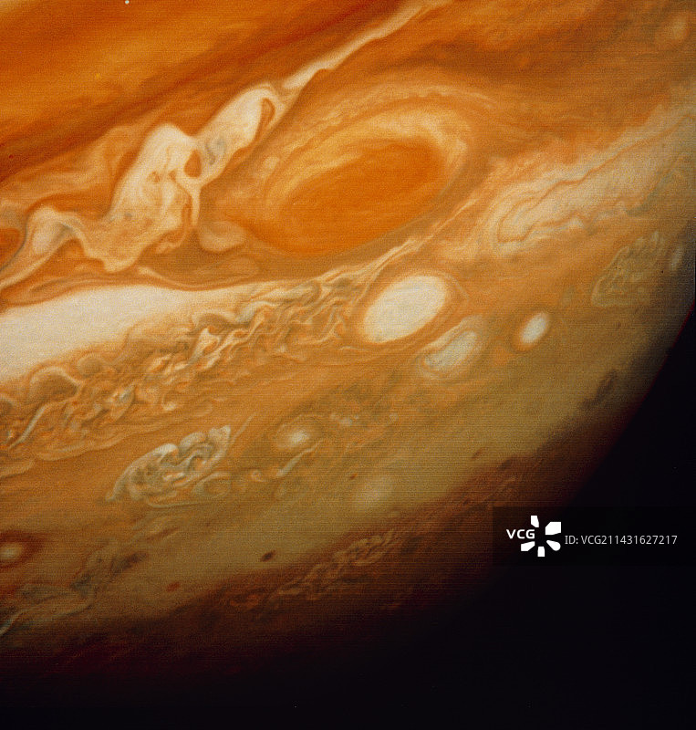 旅行者1号拍摄的木星照片图片素材