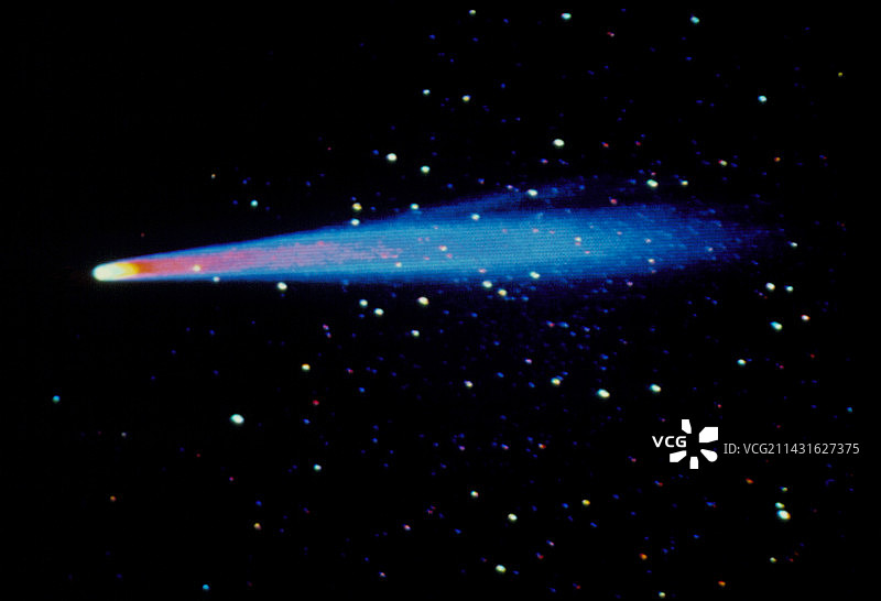 哈雷彗星的光学图像图片素材