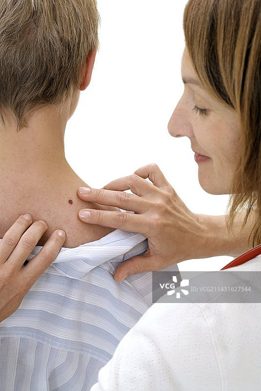 痣的检查图片素材