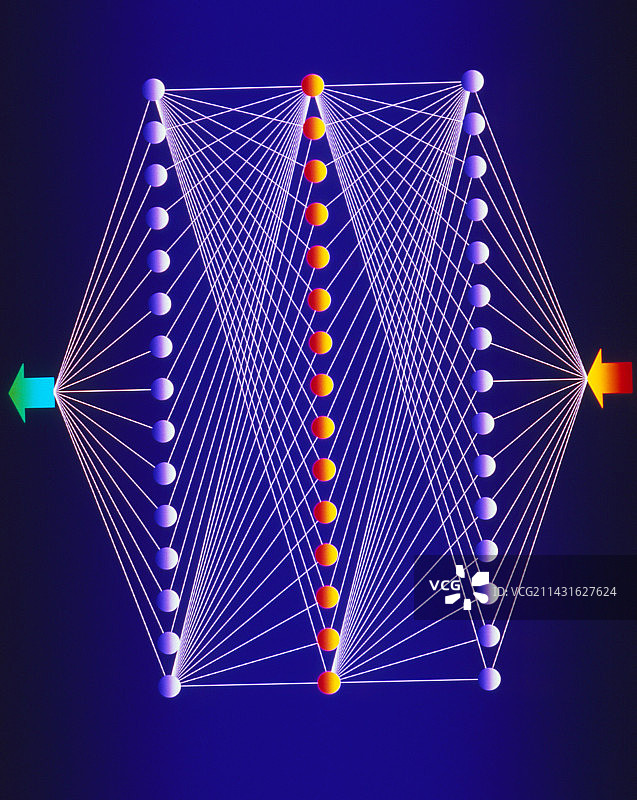 计算机应用中的神经网络插画图片素材