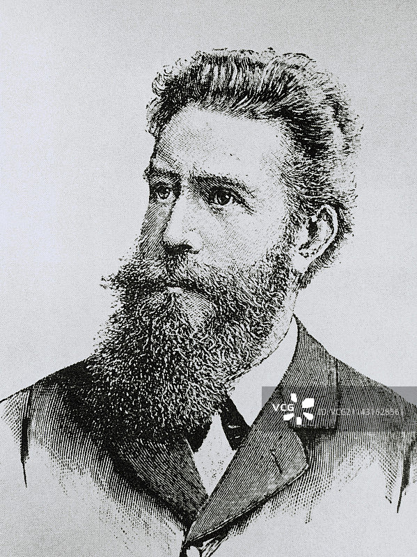 德国物理学家威廉·伦琴图片素材