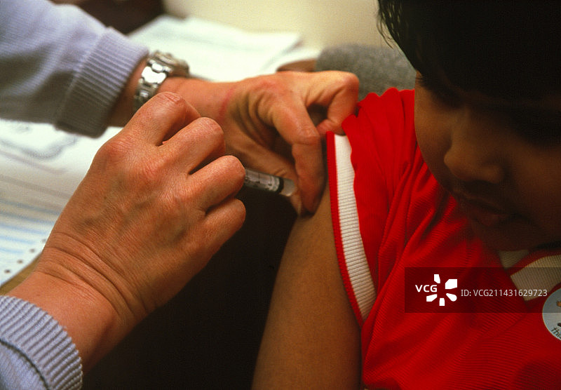 C型脑膜炎疫苗接种图片素材