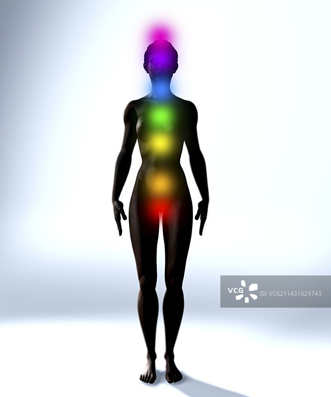 脉轮能量点电脑艺术图图片素材