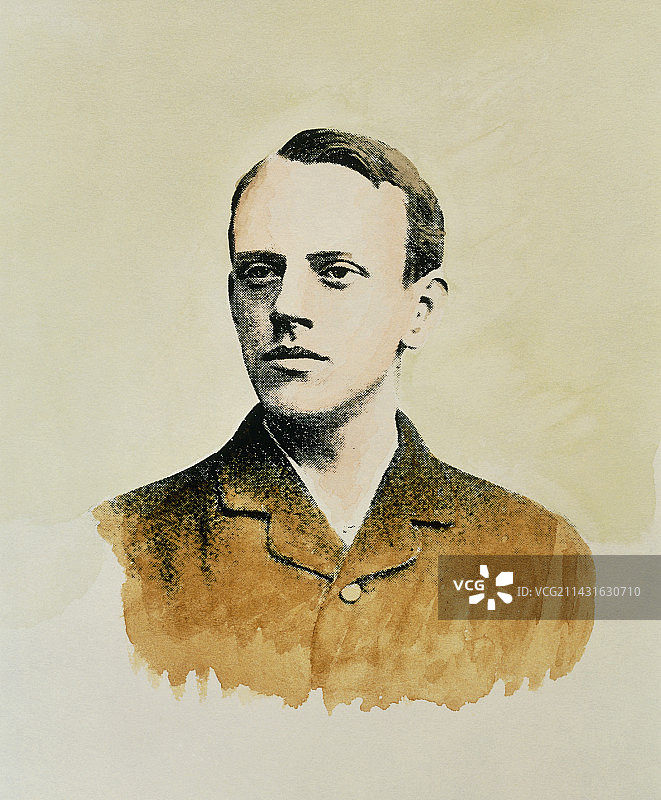 英国物理学家J·J·汤姆逊肖像图片素材