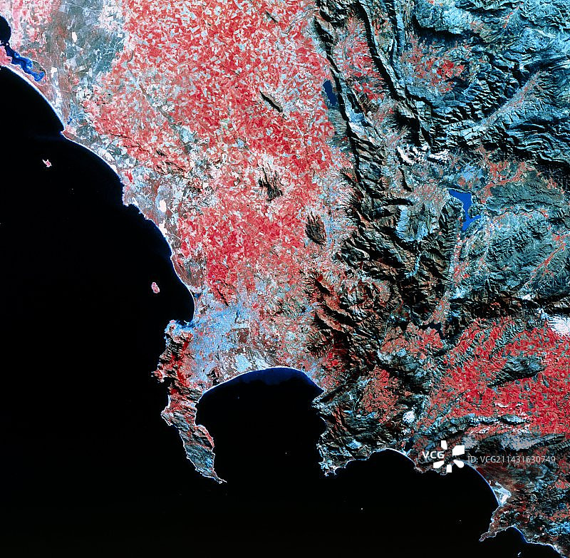 开普敦及周边地区的陆地卫星图像图片素材