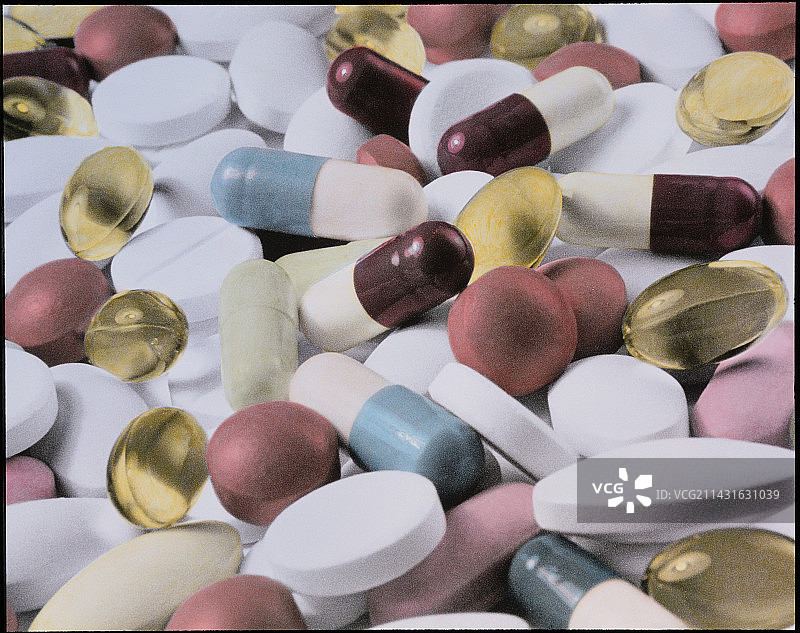 混合药丸和胶囊合集图片素材