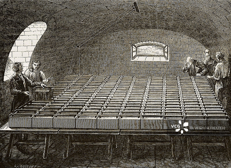 皇家研究院电池，1813年图片素材