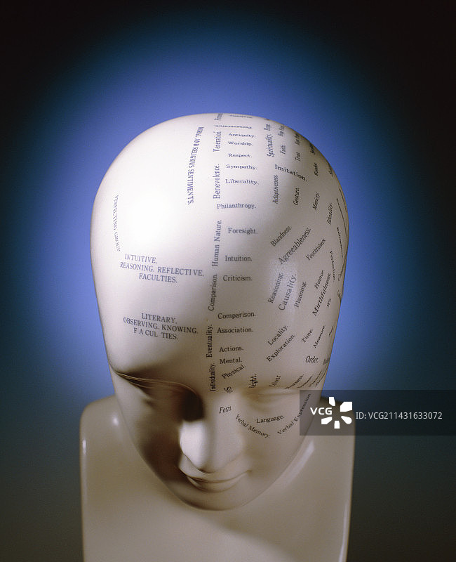 L.N. Fowler的颅相学半身像图片素材