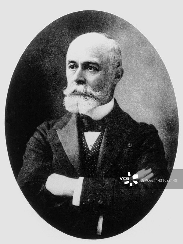 法国物理学家A. H. 贝克勒尔肖像图片素材