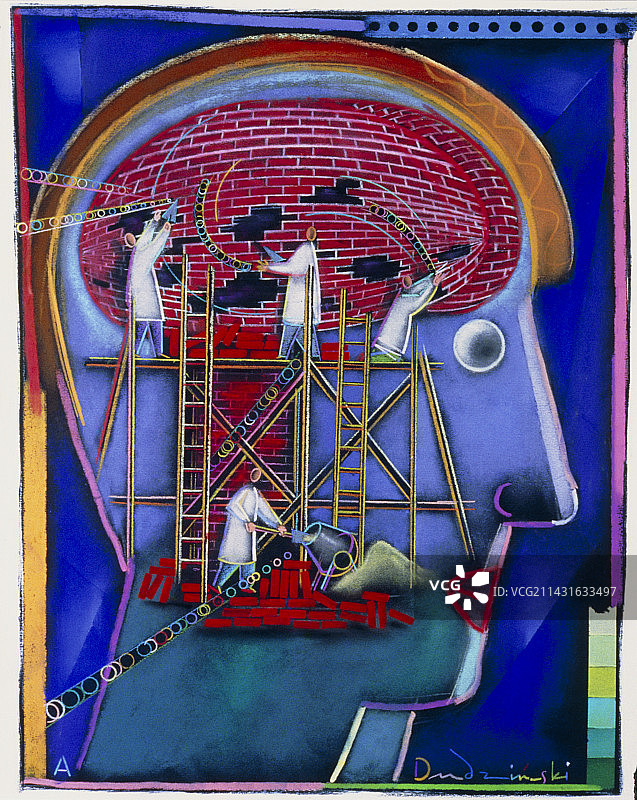 大脑修复抽象艺术作品图片素材