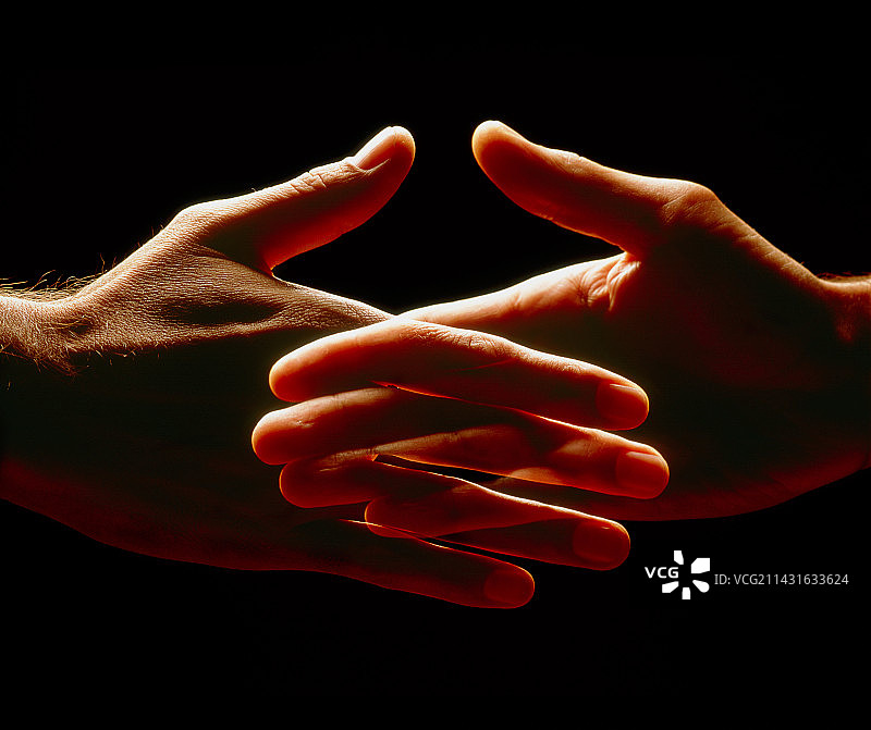 握手的抽象图像图片素材