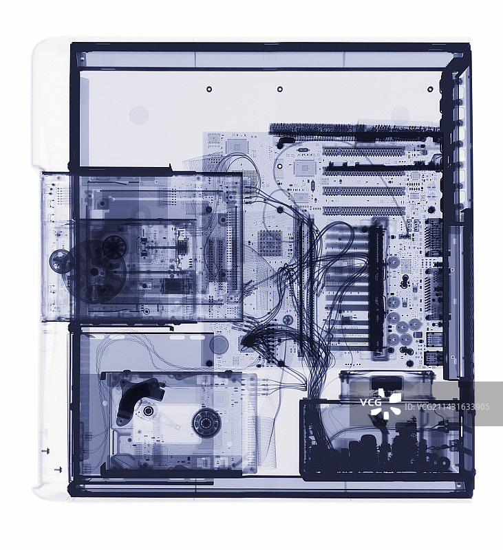 台式电脑X光片图片素材