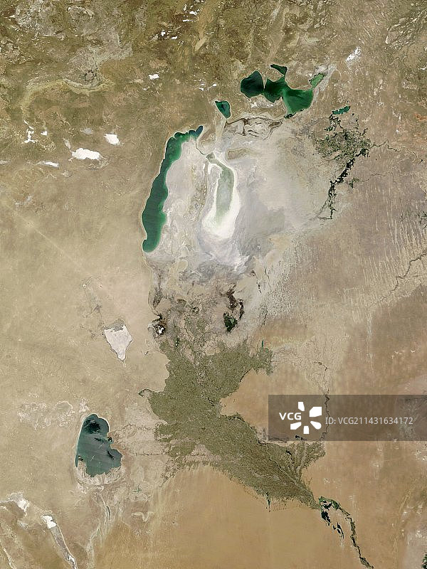 咸海卫星图像，2009年图片素材