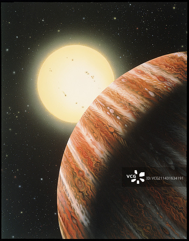 牧夫座τ星b行星的艺术作品图片素材