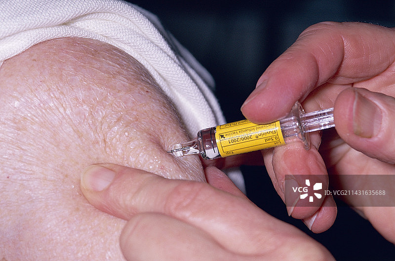 流感疫苗接种图片素材