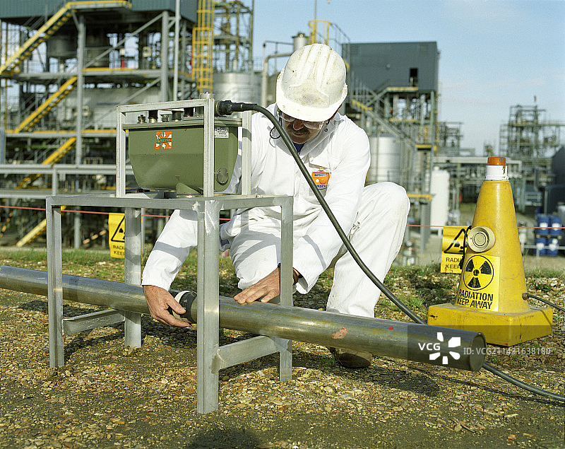 管道的射线照相测试图片素材