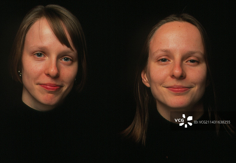 青春期双胞胎肖像图片素材