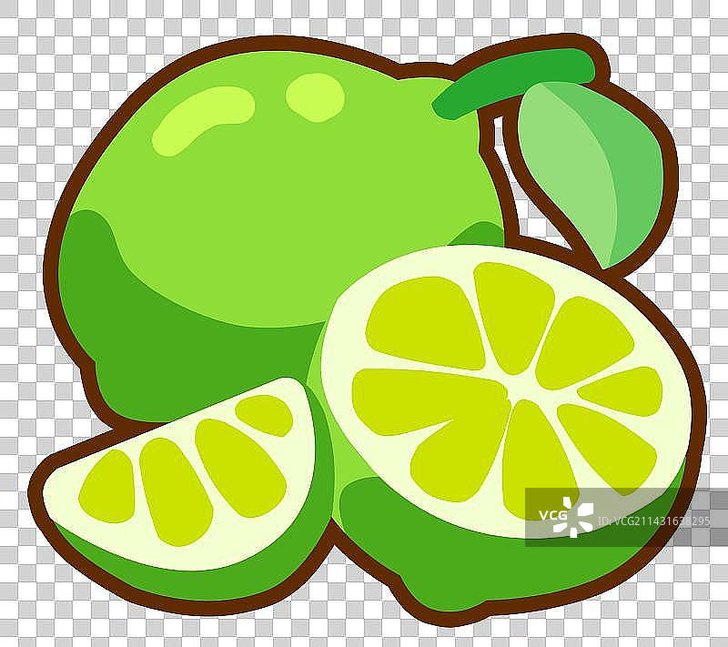 可爱水果青柠檬酸橙图片素材