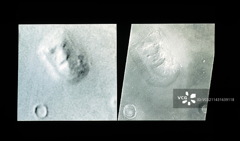 维京与火星全球勘测者图像：火星表面图片素材