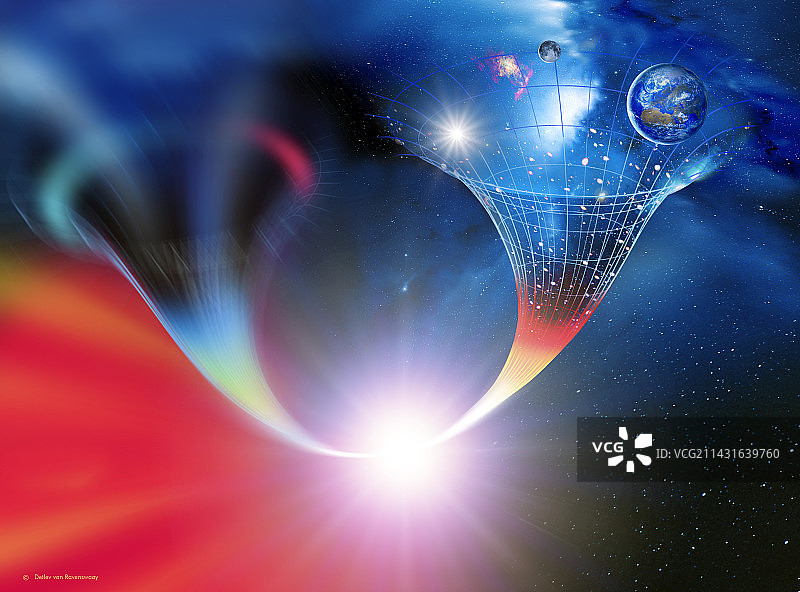 大爆炸中的虫洞图片素材