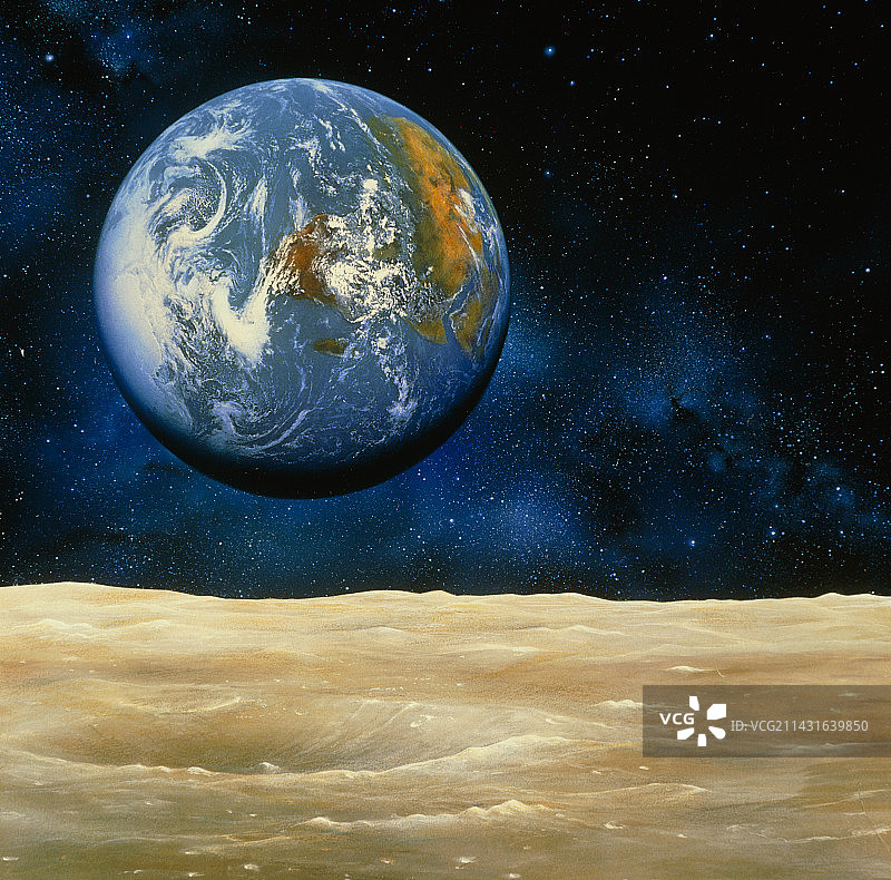 从月球看到的地球艺术作品图片素材