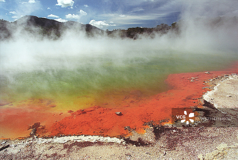 新西兰地热池图片素材