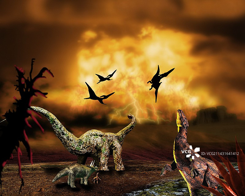 恐龙灭绝图片素材