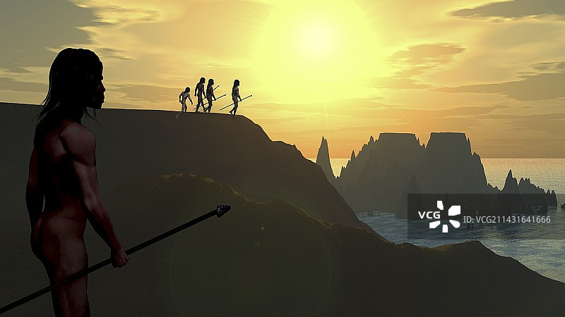 史前人类电脑艺术作品图片素材