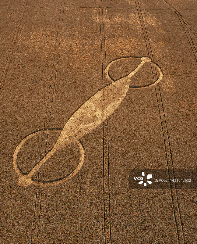 伯克郡亨格福德的麦田怪圈图片素材