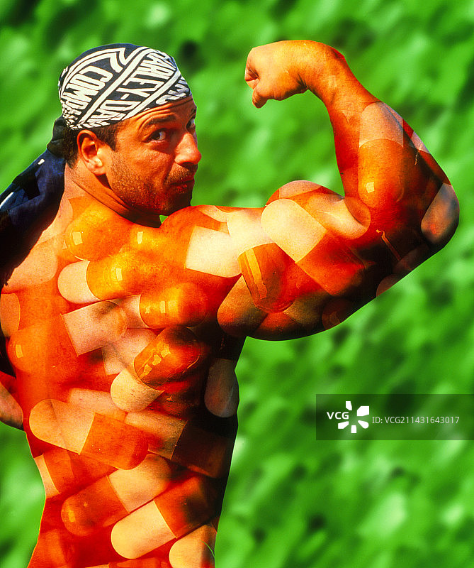 男性健美运动员类固醇合成图图片素材