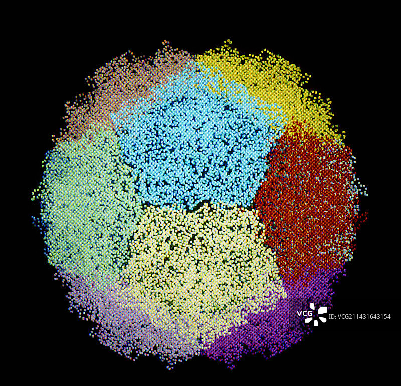 脊髓灰质炎病毒的分子图图片素材