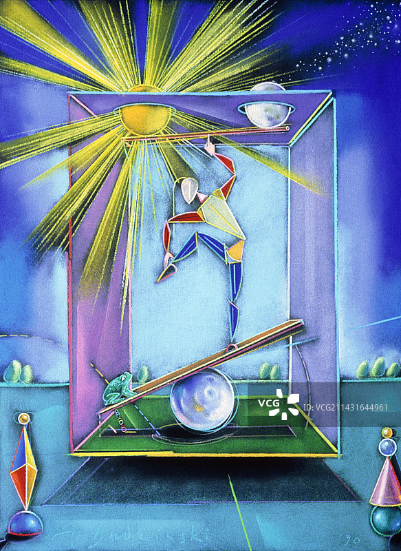 舞蹈者平衡的艺术作品图片素材