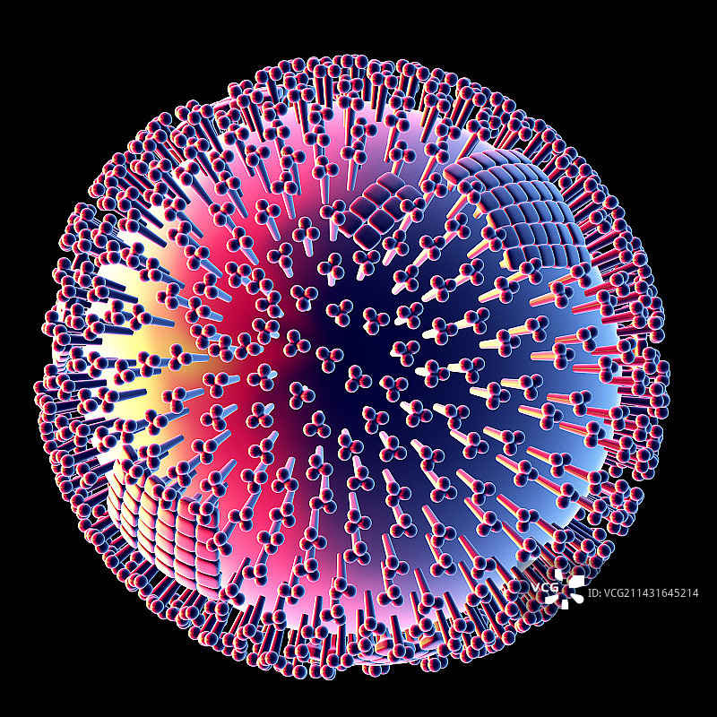 流感病毒计算机艺术图图片素材
