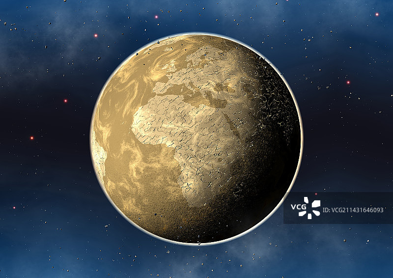 未来地球的废墟图片素材