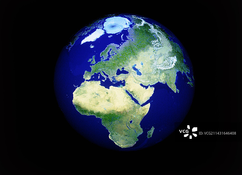 地球圈屏幕图像：欧洲和非洲图片素材