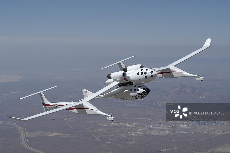 SS1私人航天器发射图片素材