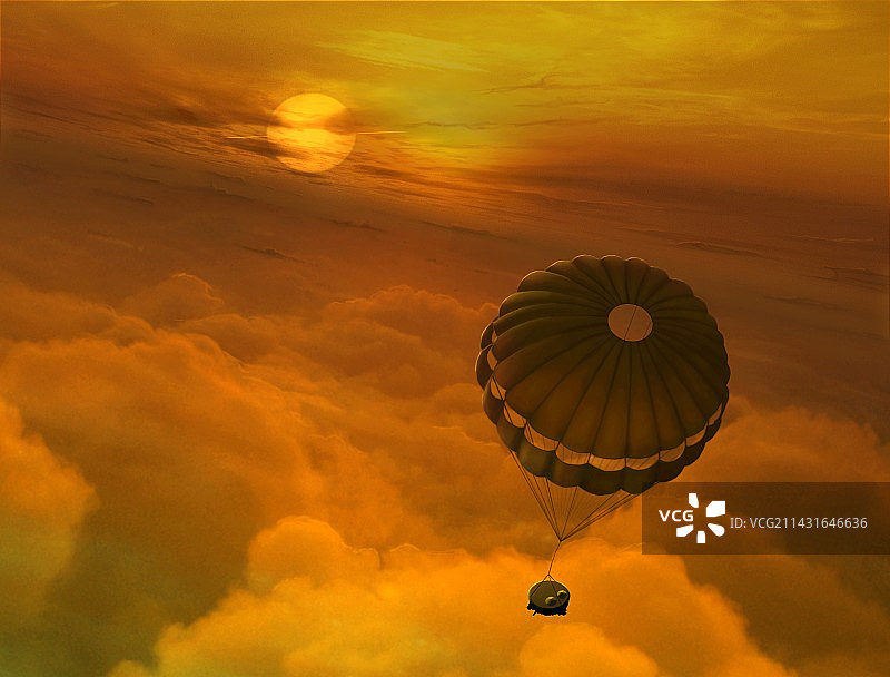 土卫六上的惠更斯探测器图片素材