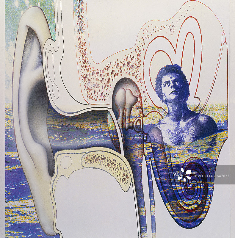 耳鸣的耳朵创意作品图片素材