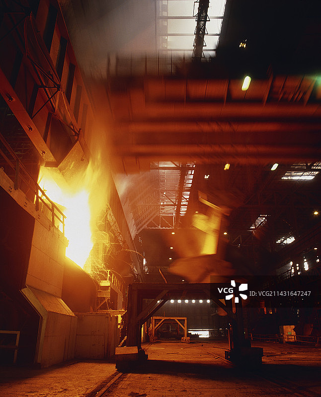 高炉长时曝光照片图片素材