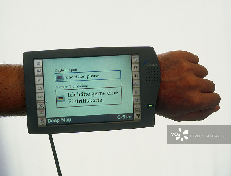 腕式便携电脑导游原型图片素材