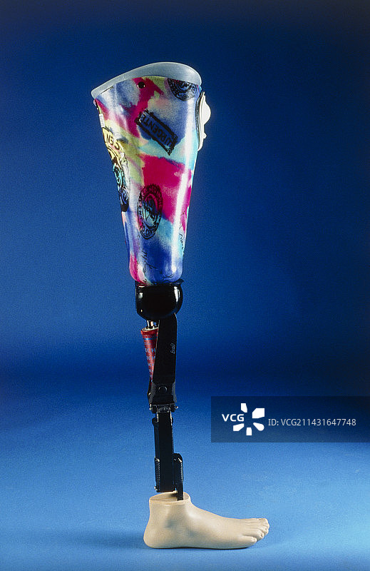 带反射足的假肢（侧视图）图片素材