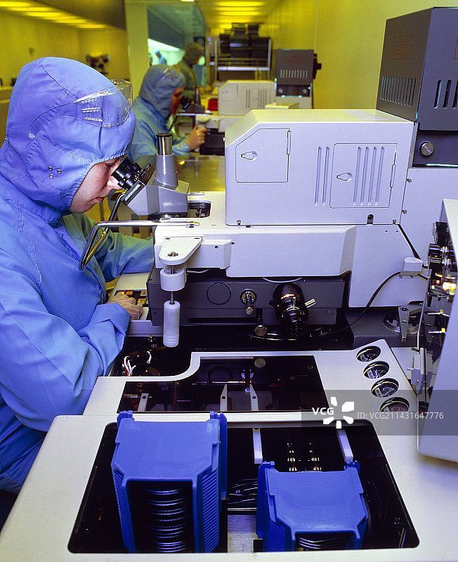 硅芯片制造中的光刻技术图片素材