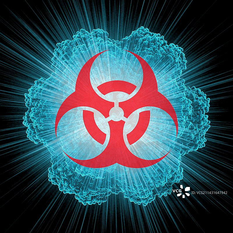 生物危害符号和病毒图片素材
