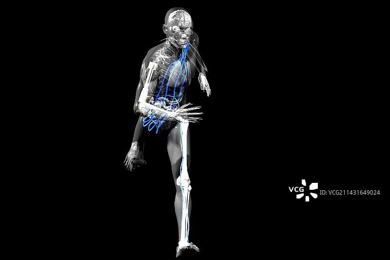 赛博格奔跑图片素材