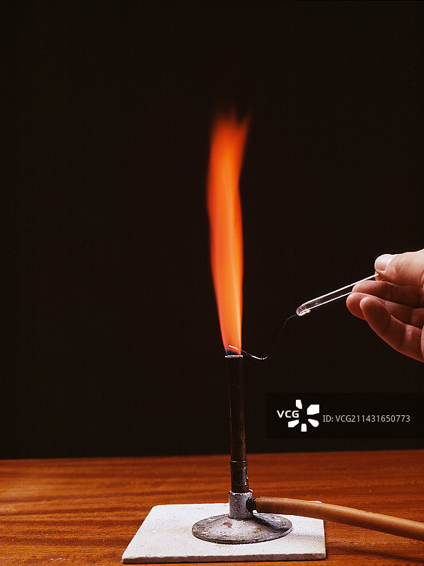 锶的火焰测试图片素材