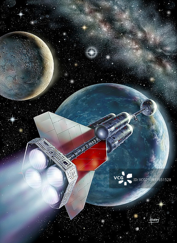 外星球上的星舰图片素材