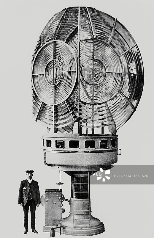 灯塔的菲涅尔光学系统图片素材