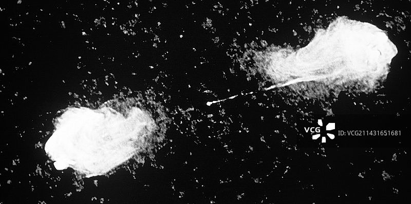 天鹅座A星系射电照片图片素材